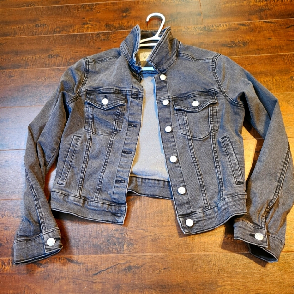 Pull&Bear Jean jacket in a washed black color.